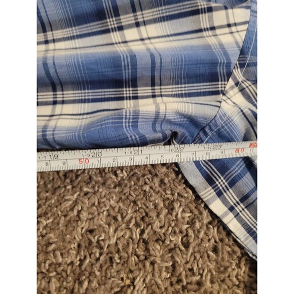 Wrangler Western Pearl Snap Plaid Long Sleeve Nutton Down Men XXL 2XL Rodeo Blue - Picture 10 of 11